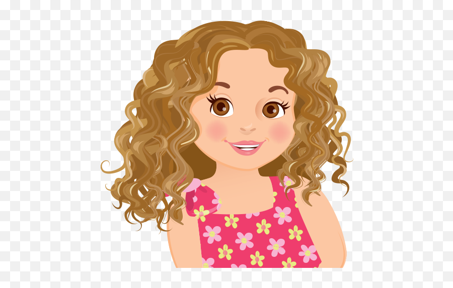 Transparent Curly Hair Clipart - Curly Hair Girl Clipart Emoji,Curly Hair Emoji