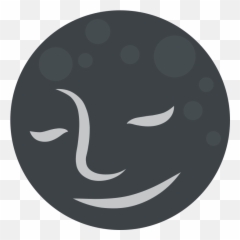 Emojione 1f31a - Arti Emoticon Bulan Hitam