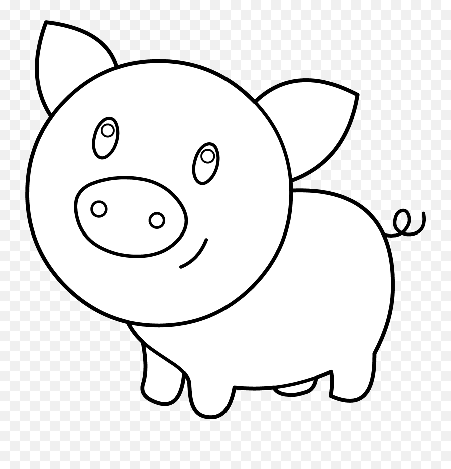 Printable Pig Clipart Black And White - Pig Coloring Emoji,Pig Face Emoji