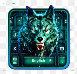 Neon Scary Wolf Keyboard - Pc Game Emoji,Wolf Emojis
