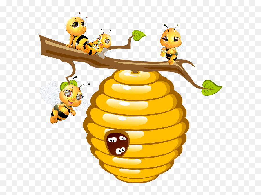 Bees Hive Honey - Clip Art Bee Hive Emoji,Beehive Emoji