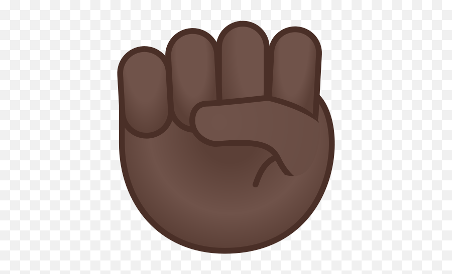Raised Fist Emoji With Dark Skin Tone - Emoji Fist,Closed Fist Emoji