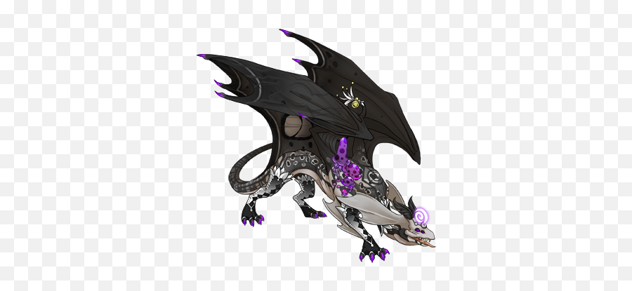 Theme Trickmurk Circus Dragon Share Flight Rising - Poison Dragon Black And Purple Emoji,Skull Mushroom Emoji