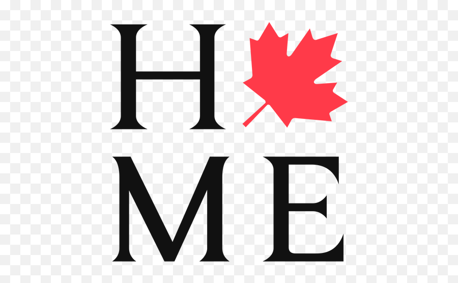 Home With Maple Sign Lettering - Transparent Png U0026 Svg Vertical Emoji,Maple Leaf Emoji