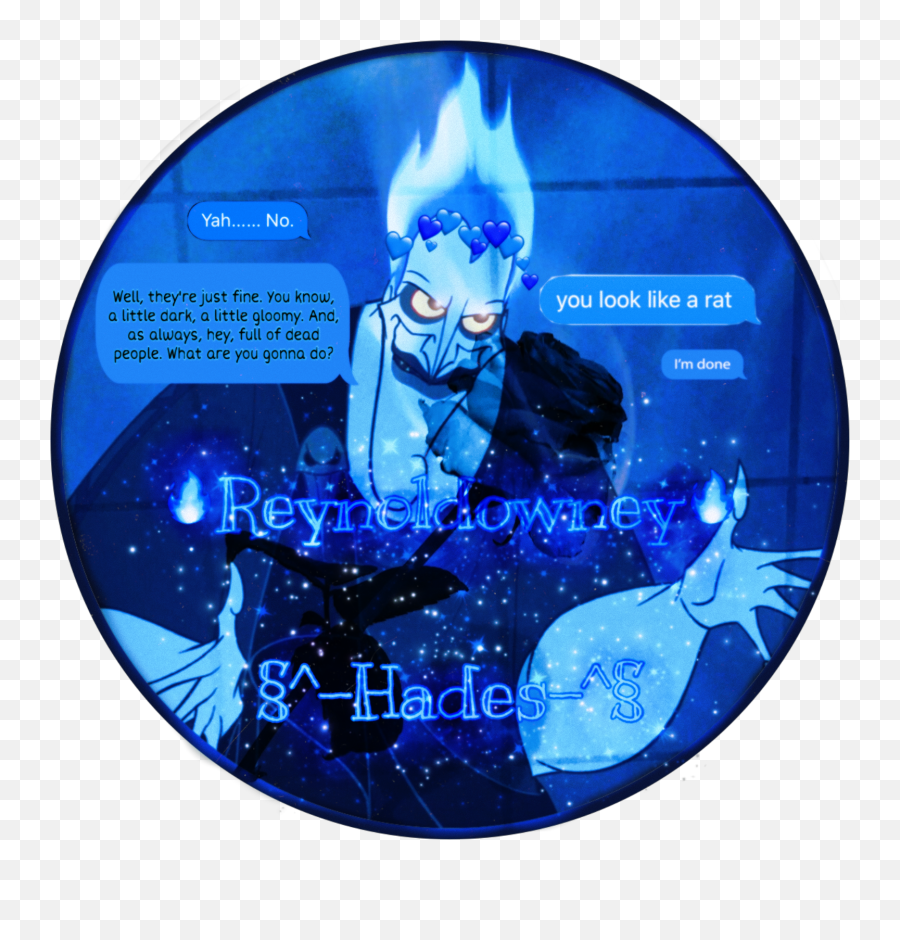 Blue Hades Sticker By Tina - Fictional Character Emoji,I See Dead People Emoji