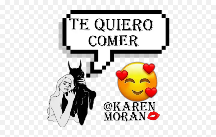 Amor Stickers For Whatsapp - Im Fine Text Bubble Emoji,Emoticon Comiendo