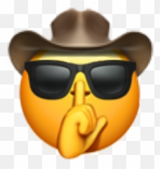 emoji cowboy sunglasses shutup quiet freetoedit - Cowboy Hat With Sunglasses Emoji