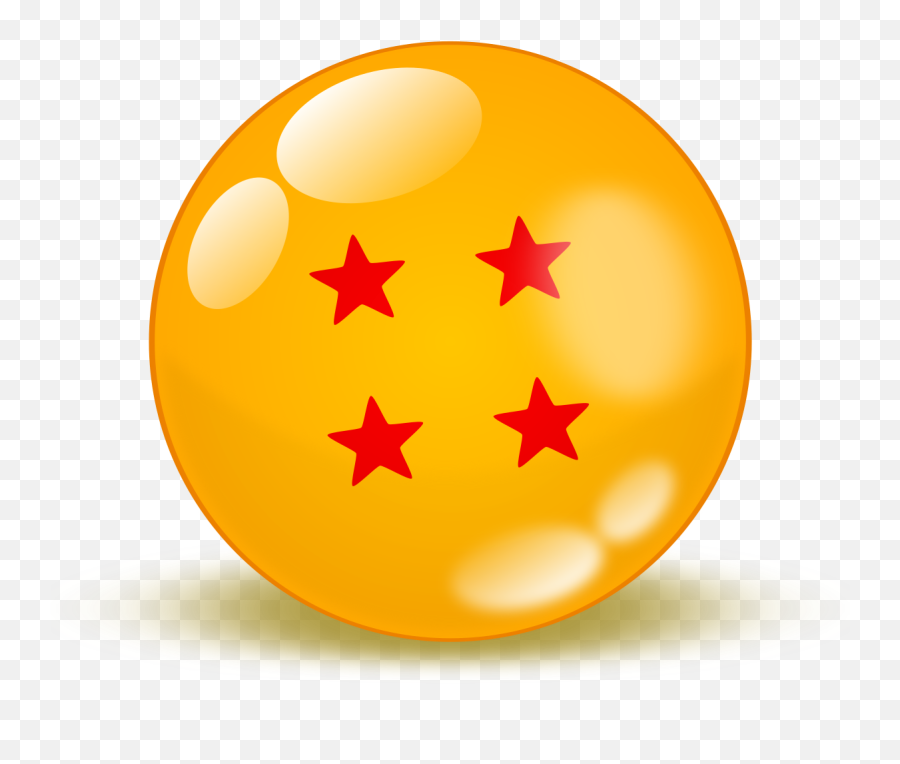 4 Star Ball Transparent Png Clipart - Transparent Dragon Ball Png Emoji,Dragon Ball Emoji