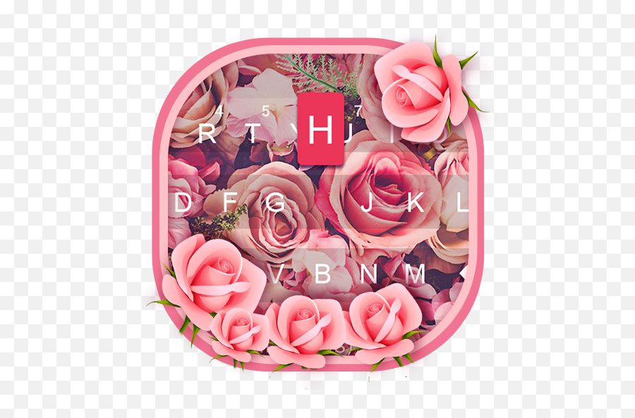 Pink Rose Keyboard - Rose Keyboard Apps On Google Play Garden Roses Emoji,Roses Emoticon