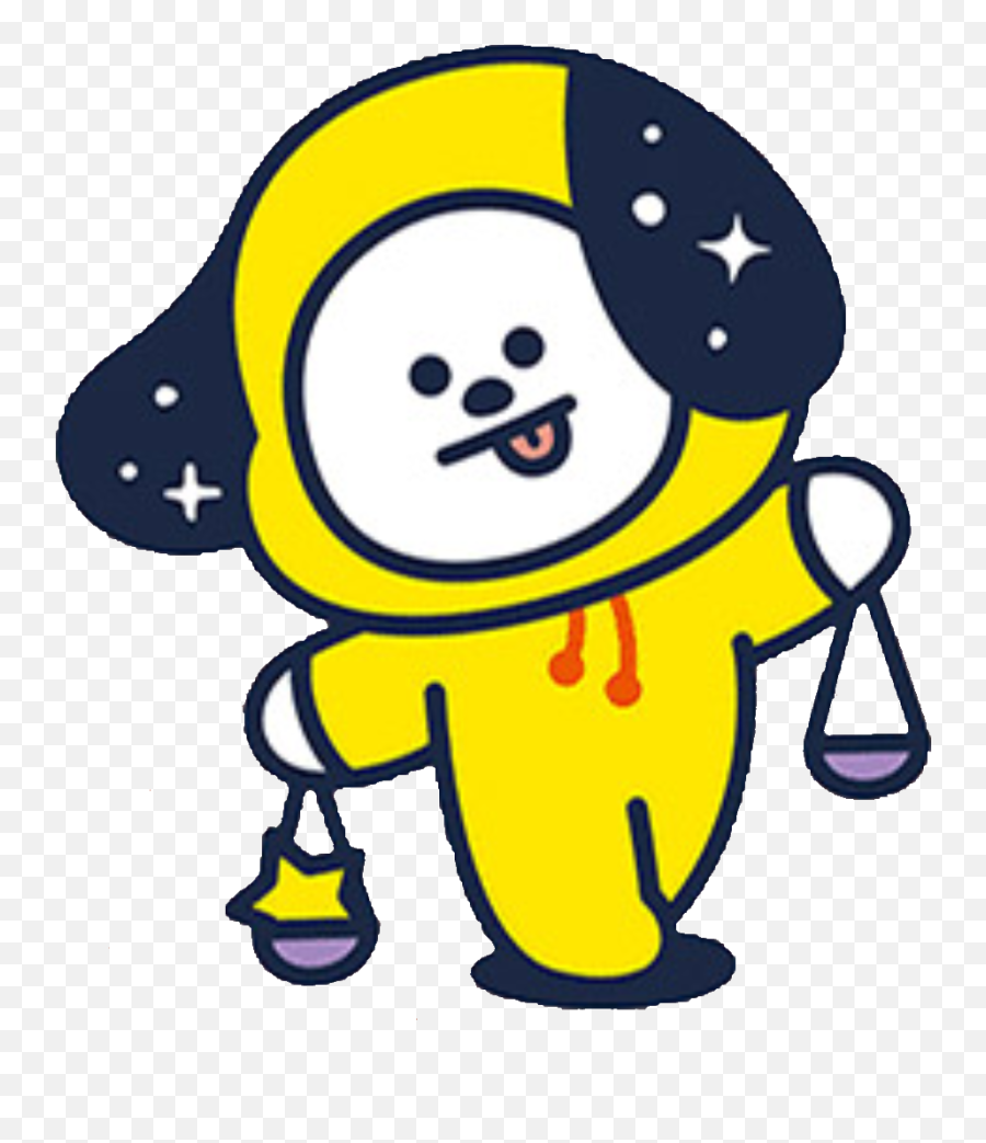 Bt21 Libra Chimmy Star Zodiac Kpop Bts - Chimmy Bt21 Coloring Pages Emoji,Bt21 Emoji