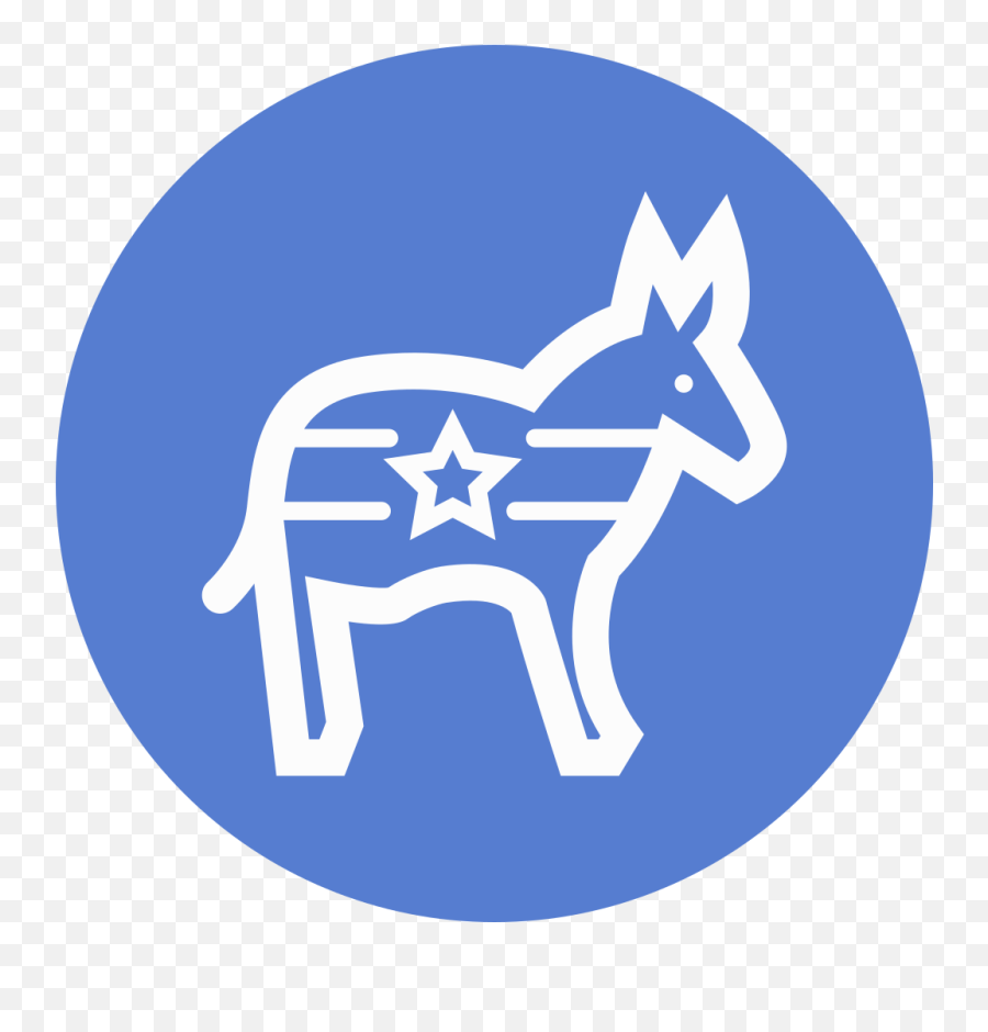 Election Donkey Outline Icon Circle Blue Election Iconset - Ville De Saint Etienne Emoji,Horse Trophy Flag Emoji