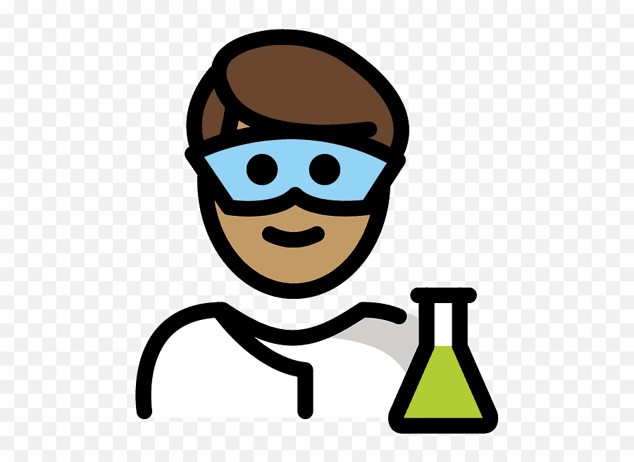 Man Scientist Emoji Clipart - Emoji,Beaker Emoji