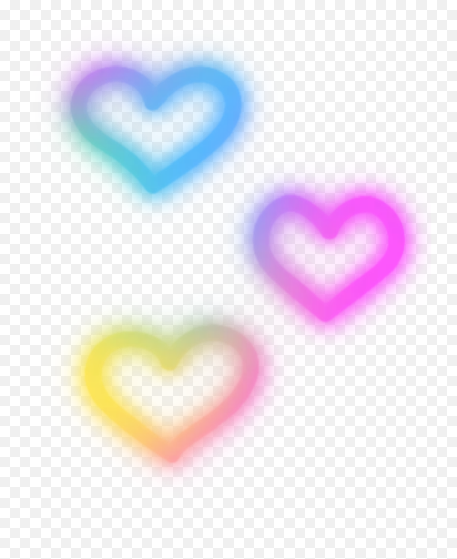 Neon Hearts Neonhearts Colored - Heart Emoji,Colored Heart Emoji