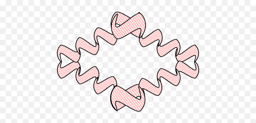 Striped Ribbon Vector Image - Vector Graphics Emoji,Breast Cancer Ribbon Emoji
