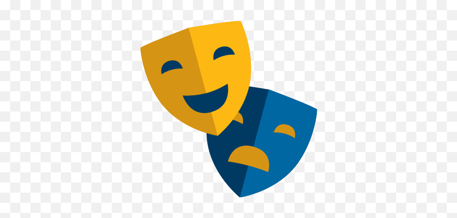 Drama Mask Emoji Driverlayer Search Engine - Theatre Masks Blue And Yellow,Mask Emoji