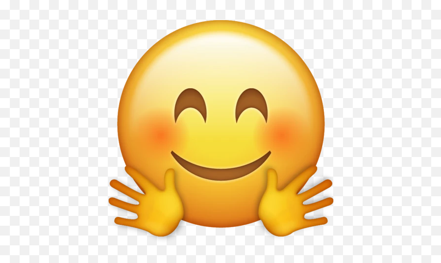Hugging Emoji Iphone - Smile Emoji Transparent Background,Iphone Emojis
