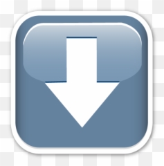 Downwards Black Arrow - Emoji Pijl