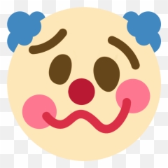 Slipper Animal - Pensive Clown Emoji,Woozy Face Emoji