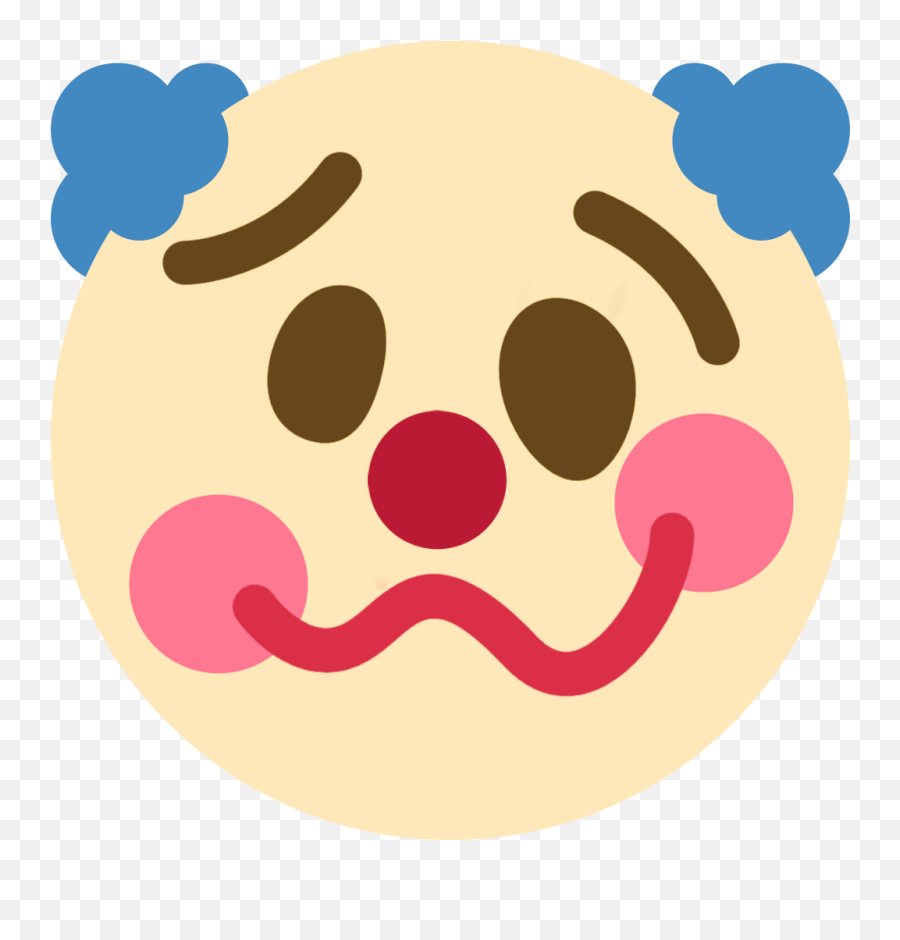 Slipper Animal - Pensive Clown Emoji,Woozy Face Emoji - free ...