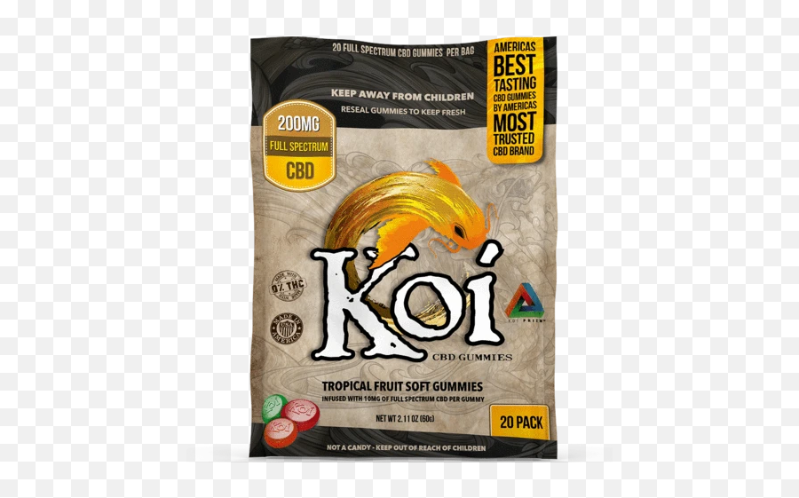Products - Koi Cbd Tropical Fruit Soft Gummies Emoji,Drake Owl Emoji
