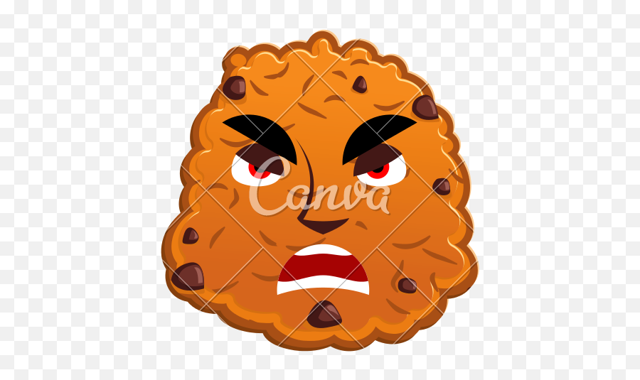 Cookies Angry Emoji - Biscuit Emoji,Cookie Emoji