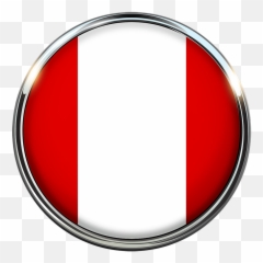 Peru Flag Circle American Stripes - Bandera De En Circulo Emoji