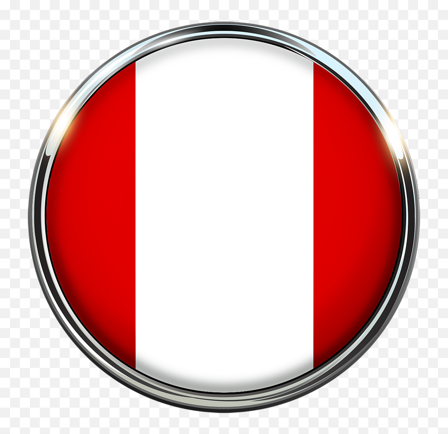 Peru Flag Circle American Stripes - Bandera De Peru En Circulo Emoji,Peru Flag Emoji