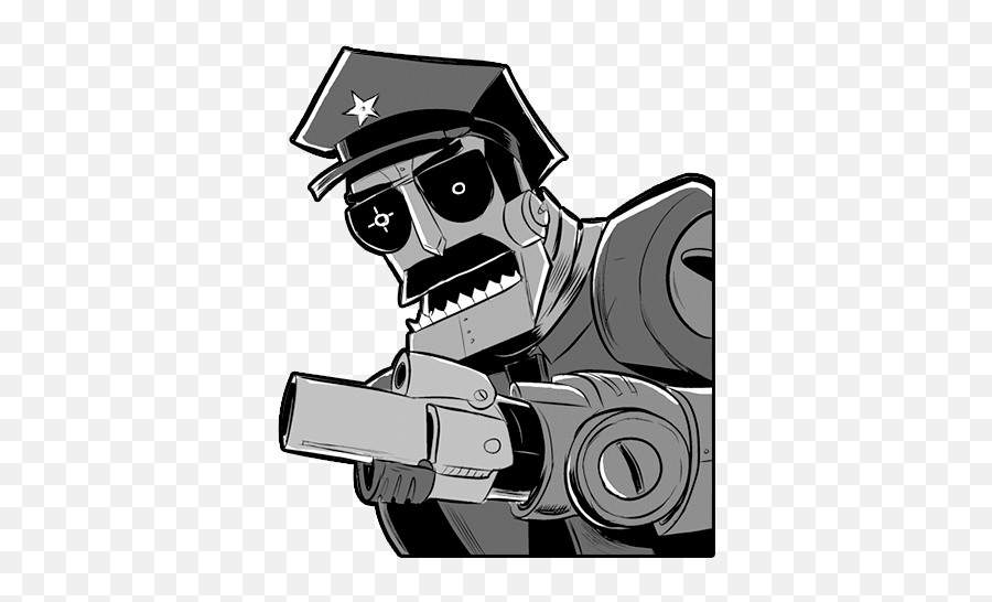 Axe Cop Iconset - Police Robot Characters Illustration Emoji,Axe Emoticon