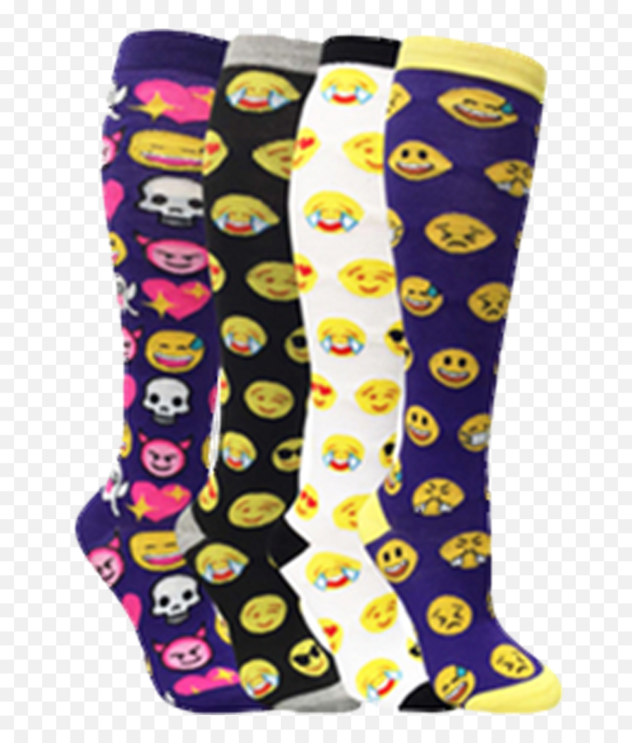 Emoji Knee Pack - Emoticon Socks,Tie Emoji