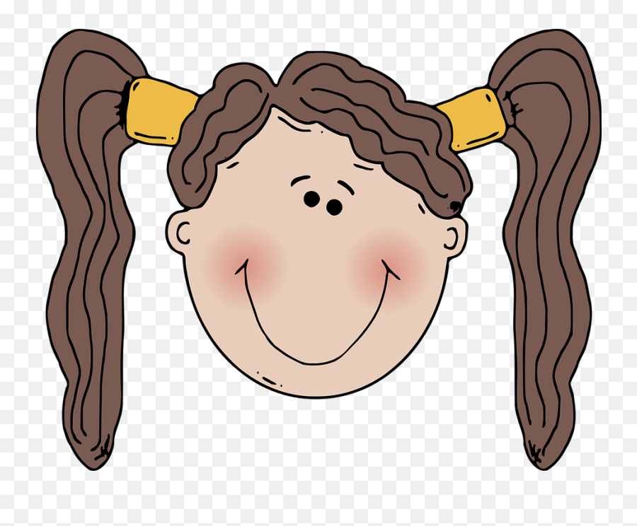 Free Hairstyle Hair Vectors - Girl Face Clip Art Emoji,Dancing Girls Emoji