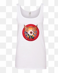 Grateful Eye With Wings Ringspun Cotton - Active Tank Emoji