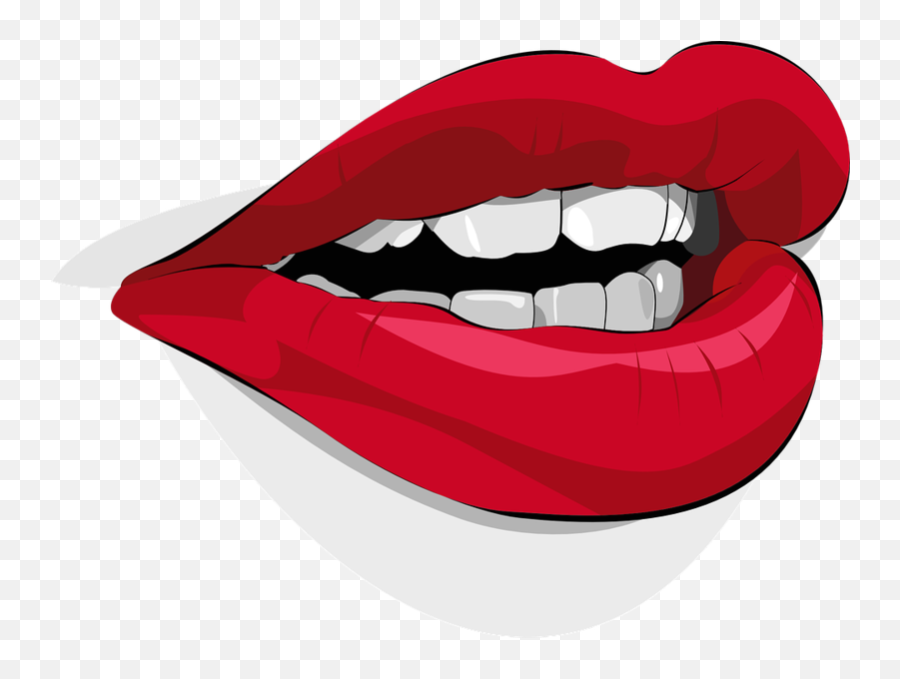 Download Free Png Lips Red Lipstick Bright - Dlpngcom Mouth Clip Art Emoji,Lipstick Emoji