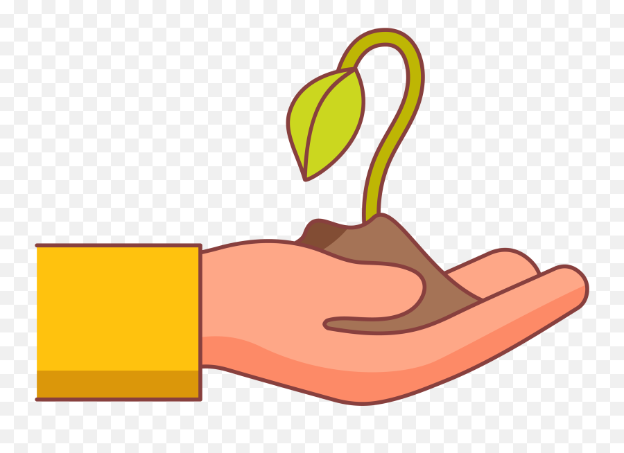 Hand With Seedling Water Tank Spade - Clip Art Emoji,Seedling Emoji