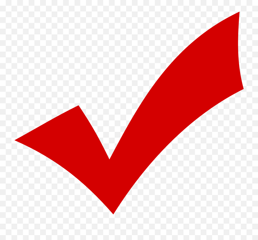 Check Symbol Transparent Png Clipart - Clip Art Red Check Mark Emoji,Check Emoticon