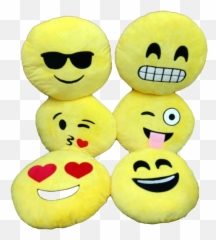 Yellow Emoji Cushion Pillow Soft Plush - Stuffed Toy