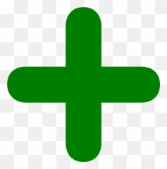 Plus Sign Icon Button Green - Transparent Background Emoji