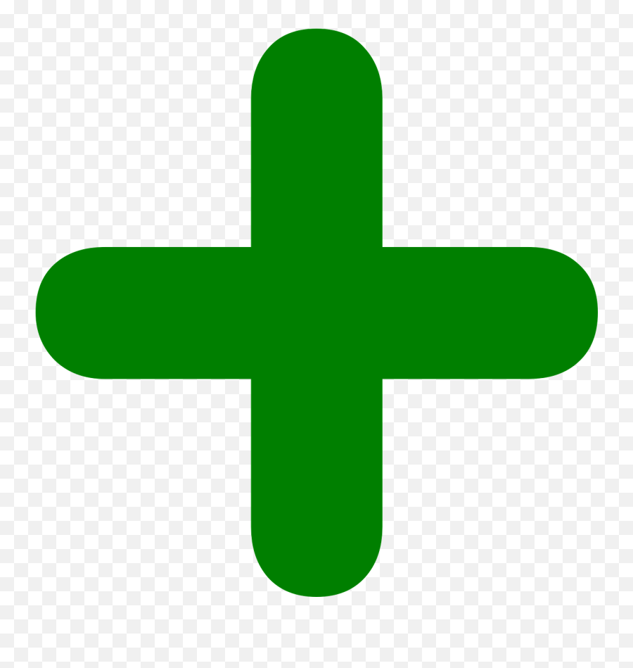 Plus Sign Icon Button Green - Plus Sign Transparent Background Emoji,Check Emoticon