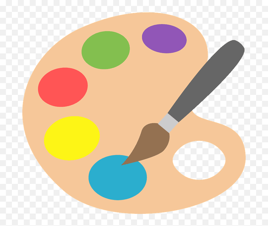 Artist Palette Emoji Clipart - Art Palette Clipart,Easel Emoji