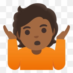 Person Shrugging Medium - dark Skin Tone Emoji Imagenes Animadas De Oficinistas