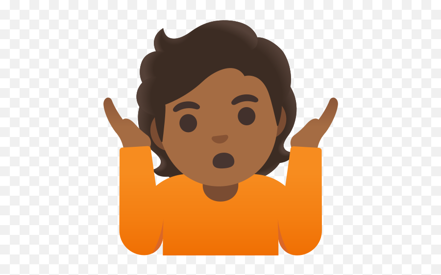 Person Shrugging Medium - Dark Skin Tone Emoji Imagenes Animadas De Oficinistas,Sad Shrug Emoji
