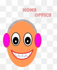 Home Office Emoji Smiley - Happy