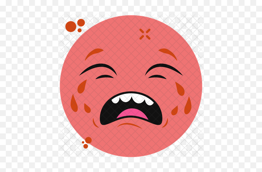 Weeping Emoji Icon - Happy,Red Lips Emoji