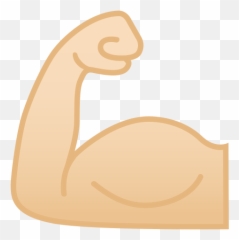 Flexed Biceps Emoji With Light Skin Tone Meaning And - Musculo Emoji,Bicep Emoji