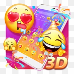 3d Cute Emoji Theme - Clip Art,Tada Emoji