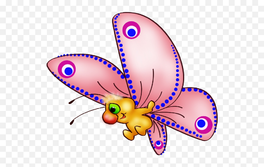 Very Colourful Butterfly Cartoon Images - Cute Beautiful Cartoon Butterfly Emoji,Butterfly Emoji Android