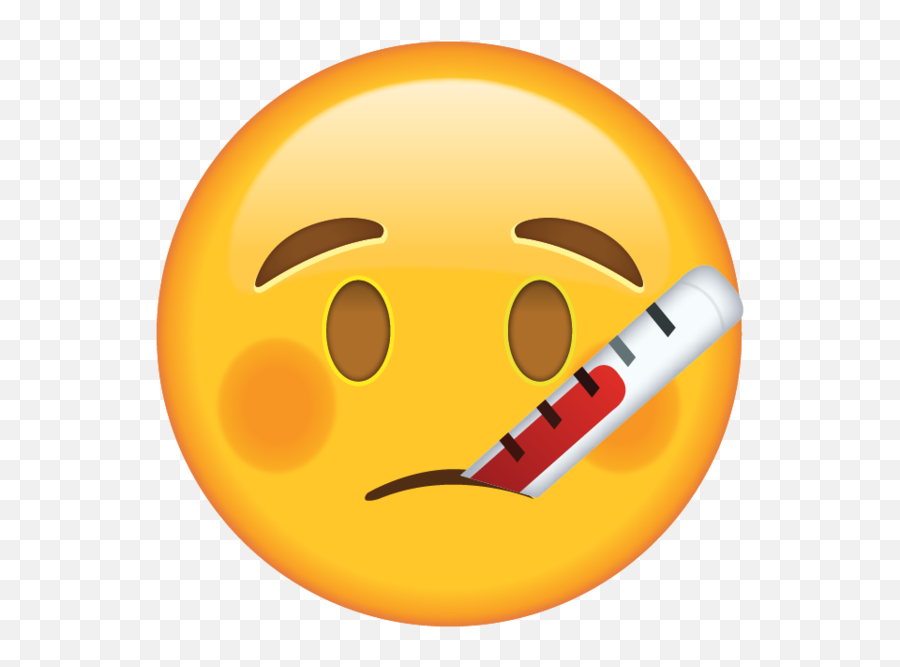 Face With Thermometer Emoji - Whatsapp Sick Emoji,Emoji Symbols