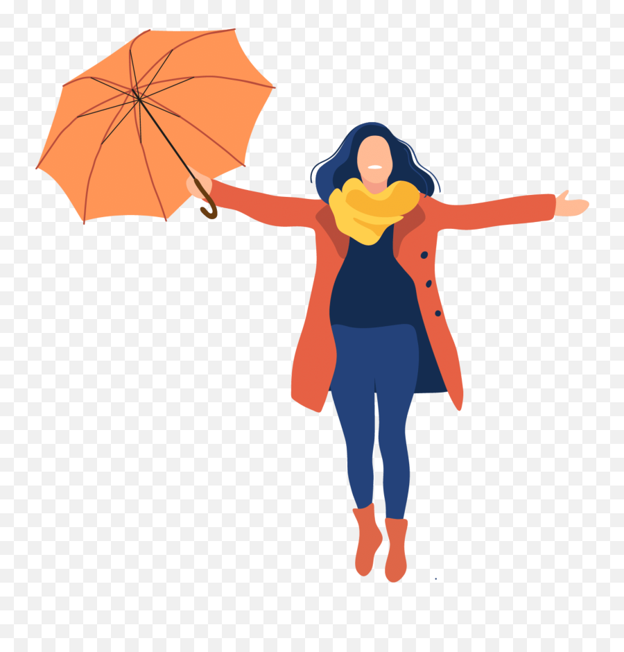 Web Design Trends - People Rain Illustration Png Emoji,10 Umbrella Emoji