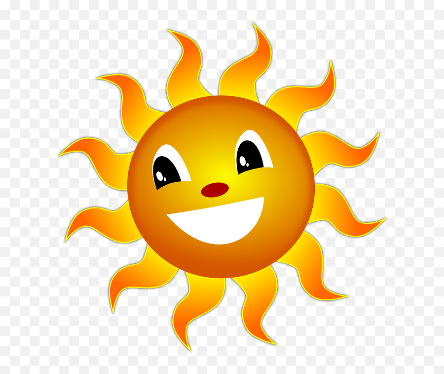The Sun A Smile Summer - Clip Art Sunny Weather Emoji,Sun Emoticon