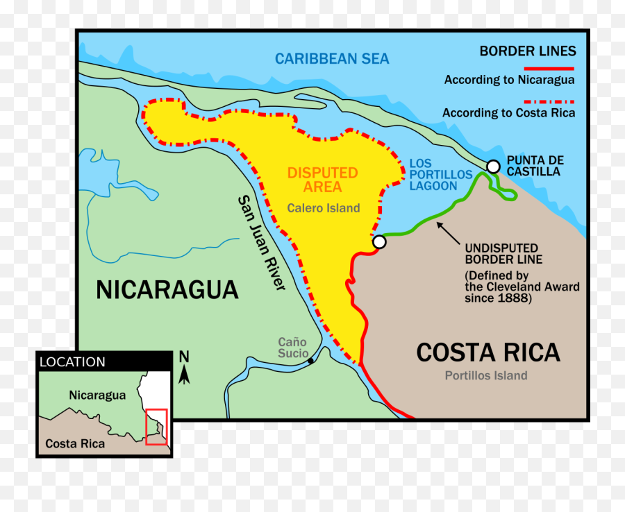 Costa Rica San Juan River Border - Costa Rica Nicaragua Border Dispute Emoji,Costa Rica Emoji