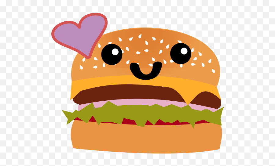 Kawaii Hamburger - Cute Sandwich Clip Art Emoji,Finger Bread Emoji